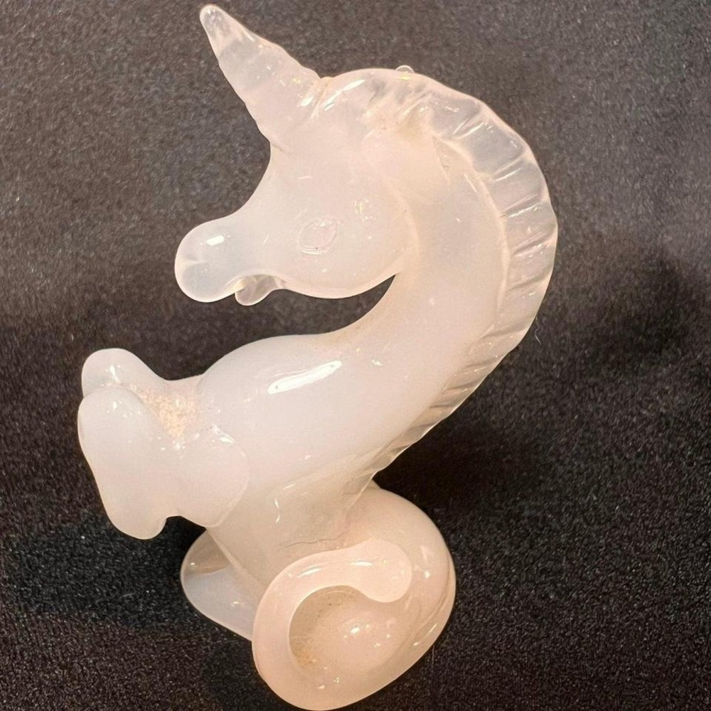 Unbranded Unicorn Figurine Unisex OS White Excellent Hand Carved Stone Decor - Picture 2 of 7